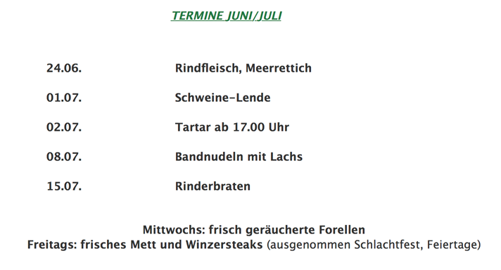 Tartar, Schweinelende, Rinderbraten, Mett, Winzersteaks